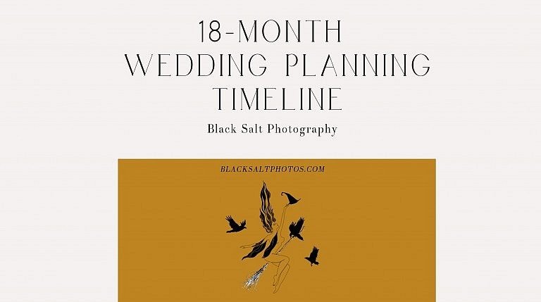 18-month Wedding Planning Timeline by Oregon Elopement Photographer Black Salt Photography
