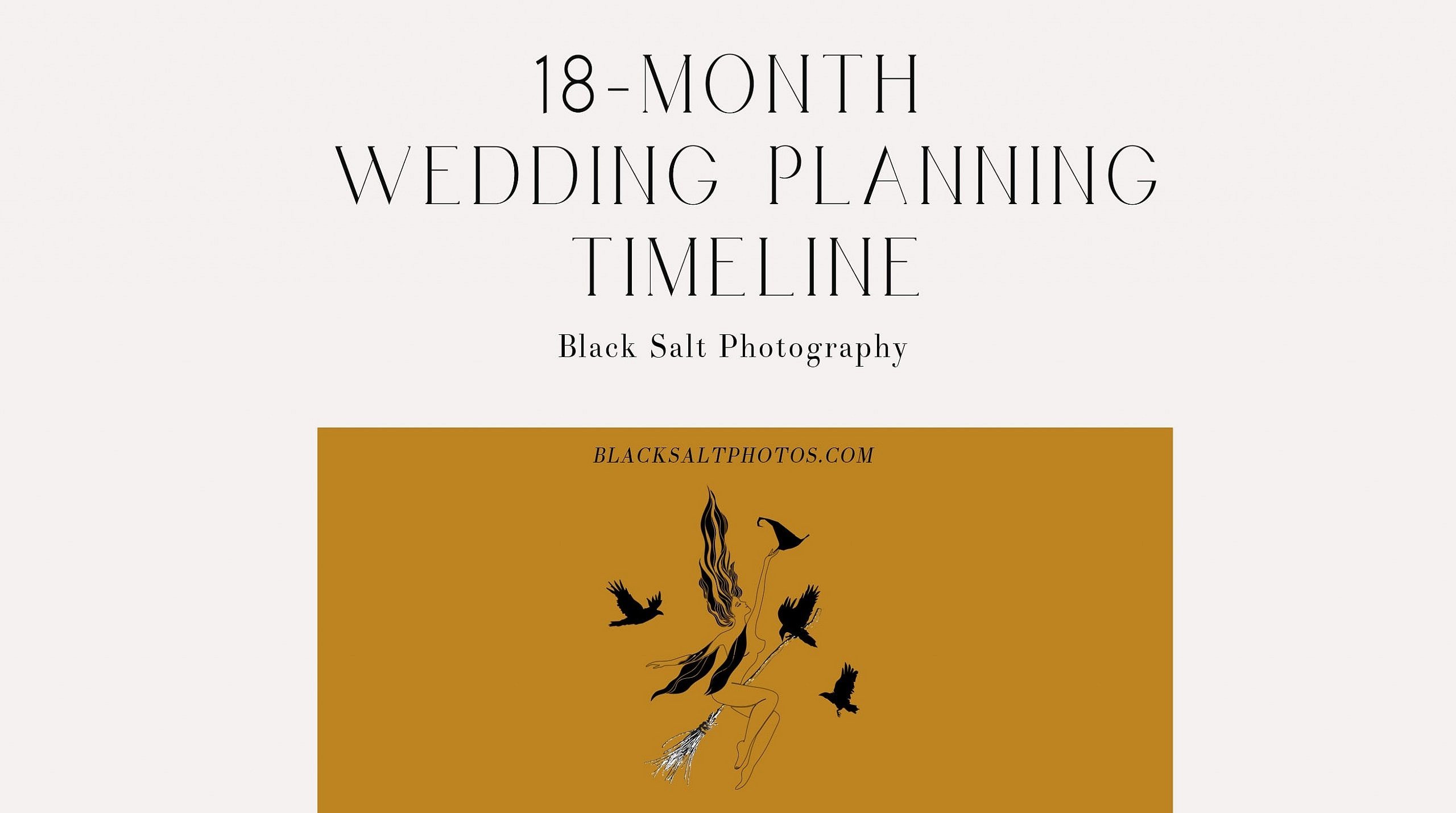18 Month wedding planning timeline