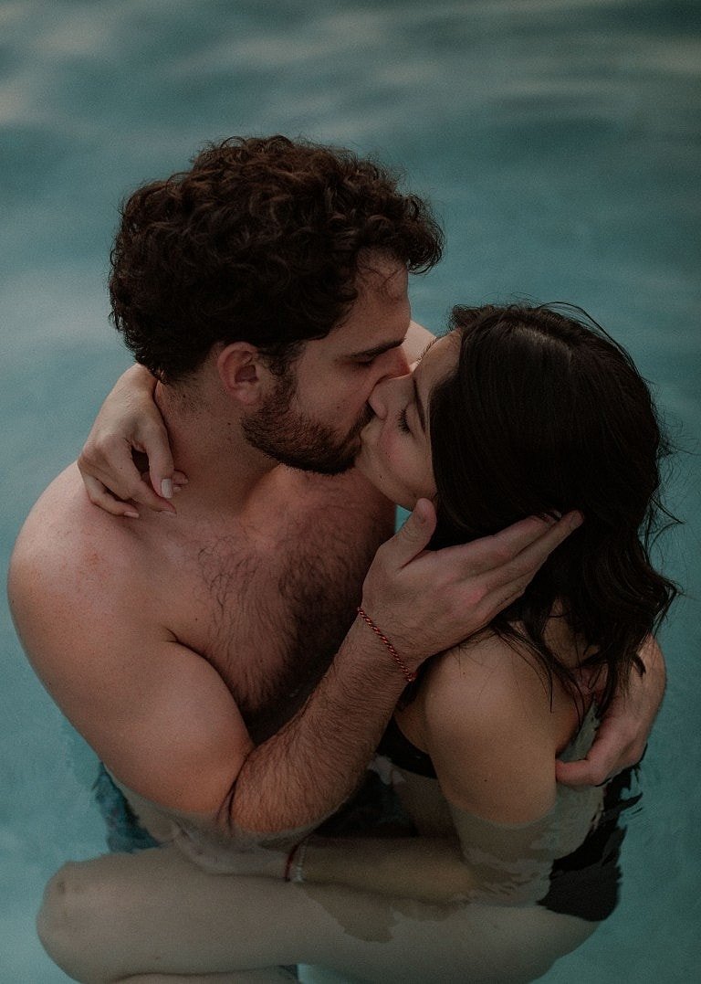 Romantic Pool Couple’s Session by Oregon Elopement Photographer Black Salt Photography