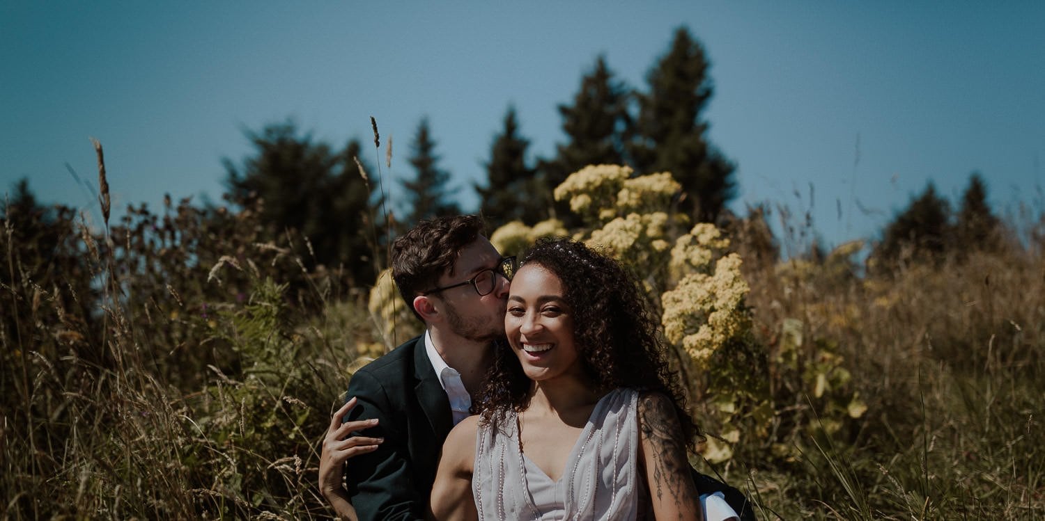 God's Thumb Oregon adventure elopement meadows mixed race couple