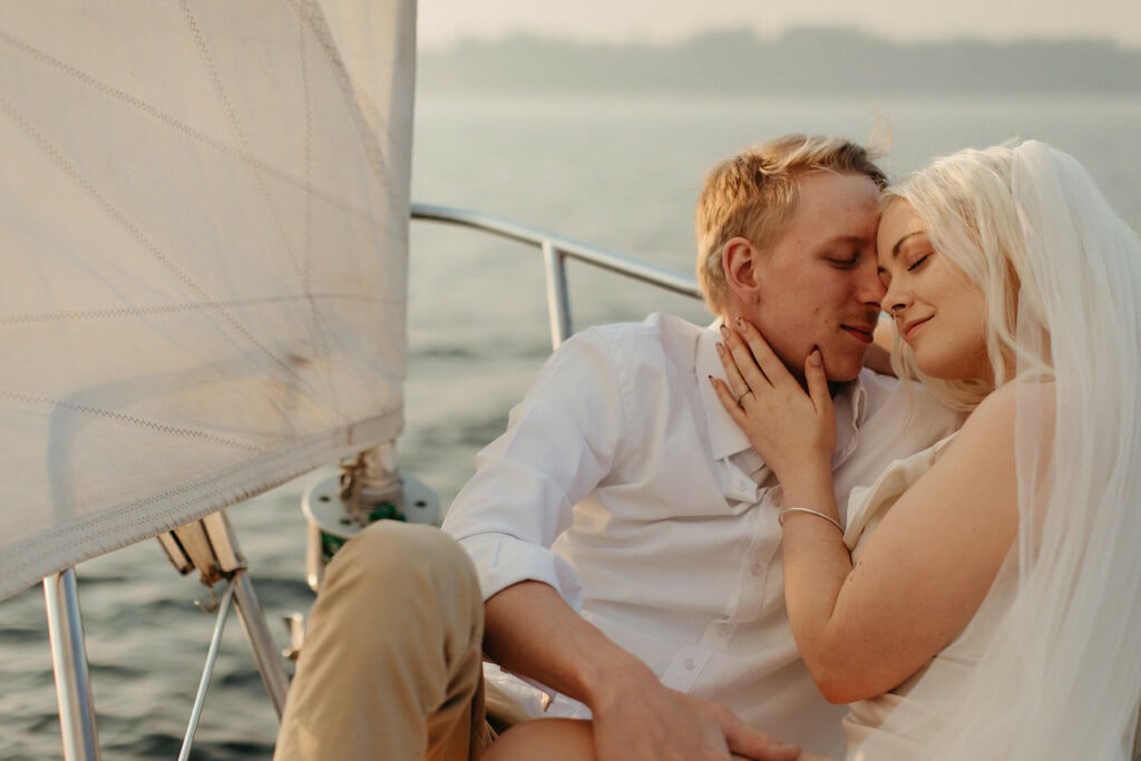 intimate sailboat elopement near san juan islands
