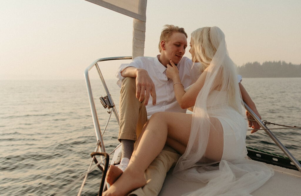intimate sailboat elopement near san juan islands