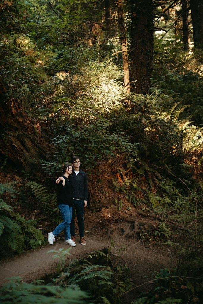 couples photos in Ecola State Park